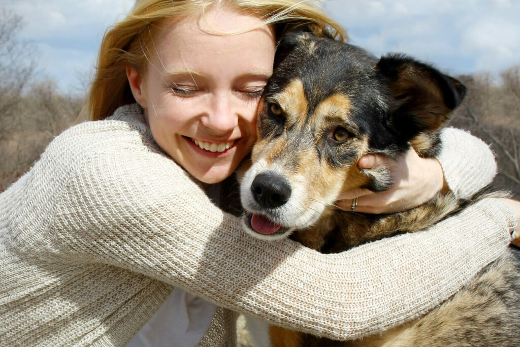 Some people should not get a dog. This lady looks happy hugging a dog, but is she really ready?